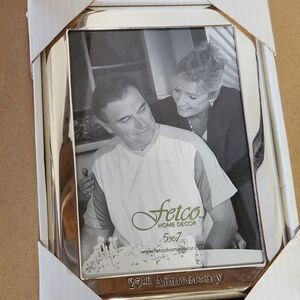 Fetco Home Decor 5x7 Picture Frame Happy 25th Anniversary